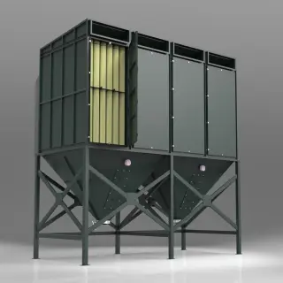 Фильтры рукавные, вентиляторы высокого давления, бункеры, циклоны