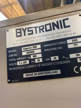 Комплекс лазерного раскроя Bysprint 3015