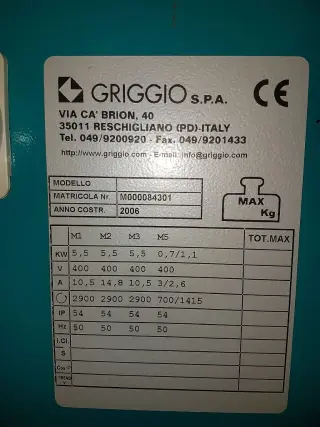 Четырехсторонний станок Griggio G18/4E
