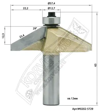 0202-7930. Фреза кромочная конусная н\п D78.98 B38.1 А30° TL80 Х12 #16410