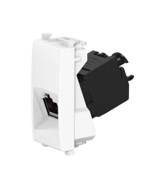 Розетка CADUCEUS ALING EXPERIENCE компьютерная, с модулем Keystone RJ45 8P8C cat.6A, UTP, модульная, для скрытой проводки, механизм
