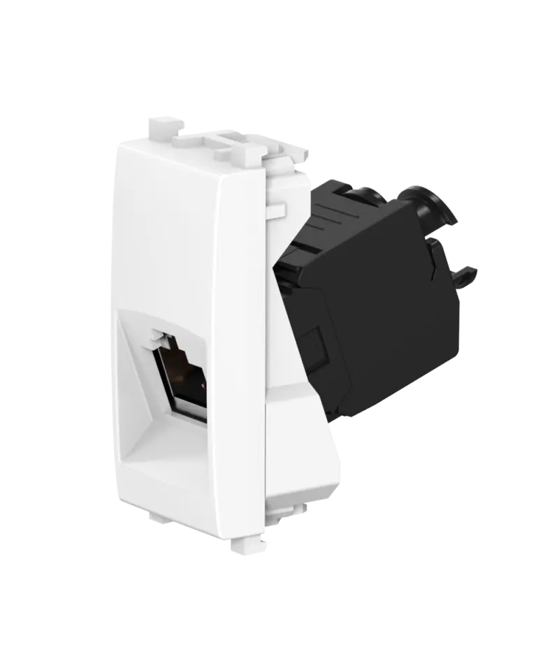 Розетка CADUCEUS ALING EXPERIENCE компьютерная, с модулем Keystone RJ45 8P8C cat.6A, UTP, модульная, для скрытой проводки, механизм