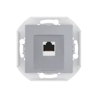 Розетка скрытой установки CADUCEUS ALING PRESTIGE компьютерная с модулем Keystone RJ45 8P8C, cat.6, FTP, механизм
