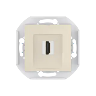 Розетка скрытой установки CADUCEUS ALING PRESTIGE с модулем Keystone HDMI тип A-A, механизм