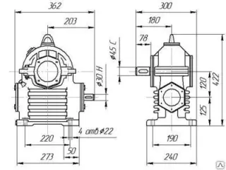 Редуктор червячный РЧП180-40-52