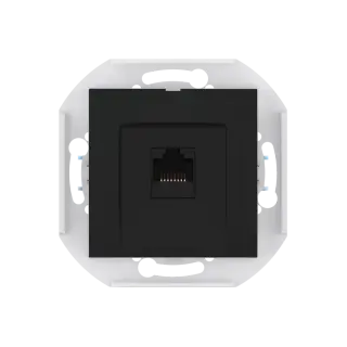 Розетка скрытой установки CADUCEUS ALING PRESTIGE компьютерная с модулем Keystone RJ45 8P8C, cat.6A, UTP, механизм