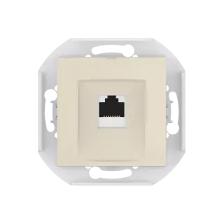 Розетка скрытой установки CADUCEUS ALING PRESTIGE компьютерная с модулем Keystone RJ45 8P8C, cat.6A, UTP, механизм