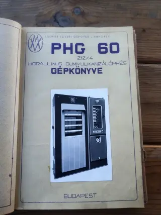 Паспорт пресс гидравлический вулканизационный чепель CSEPEL PHG60 212/4 PHG-60