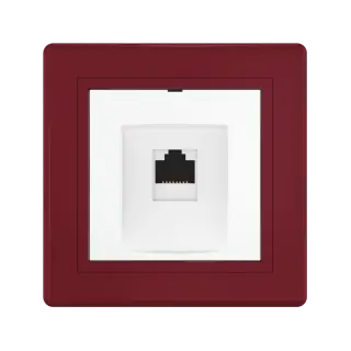 Розетка скрытой установки CADUCEUS ALING PRESTIGE компьютерная с модулем Keystone RJ45 8P8C, cat.6, UTP