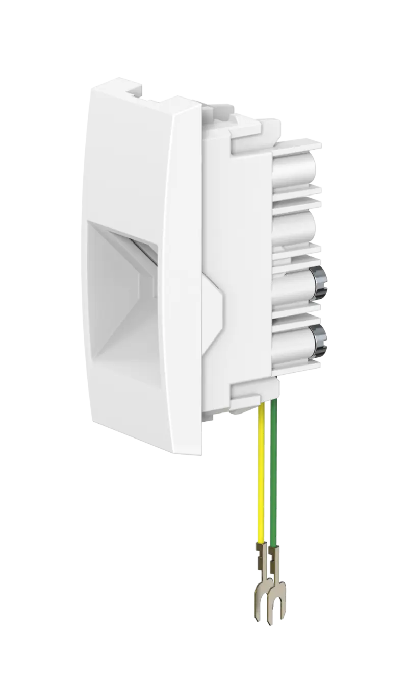 Встраиваемая модульная телефонная розетка CADUCEUS ALING MODE RJ12 6P2C, механизм