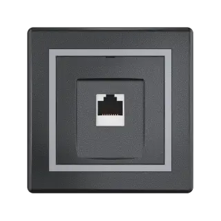 Розетка скрытой установки CADUCEUS ALING PRESTIGE компьютерная с модулем Keystone RJ45 8P8C, cat.6, UTP