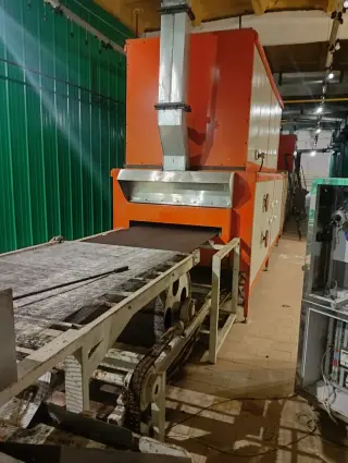 Газовая тоннельная печь, ширина конвейера 1 м