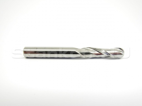 Фреза спиральная двухзаходная сферическая DJTOL A2QX6.72 (L-100)