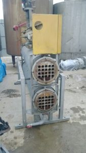 Трубчатый теплообменник (пастеризационная установка), двух секционный