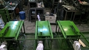 Станок торцовочный проходного типа трёхпильный СТП-3П-500