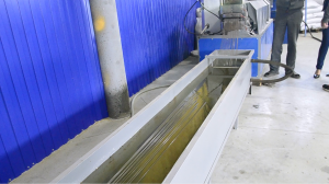 Рабочий узел агломератора. Узел нарезки гранул, узел охлаждения гранулы (система пневмотранспорта или ванна), фильтр, шнек-пара