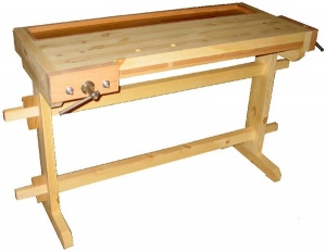 Столярный верстак Школьный Бук + Сосна