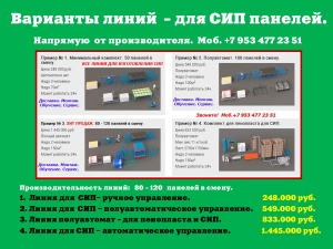 Оборудование для производства сип панелей