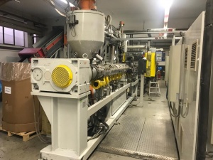 In-line линия с формовкой Illig RDM 70 KB и экструдером Battenfeld 120мм 1997 года