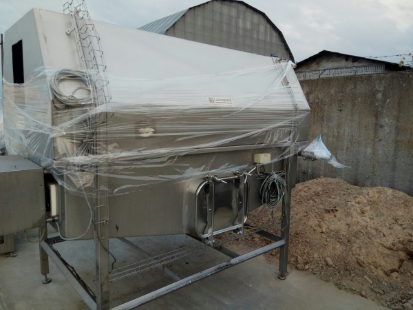 барабанная мойка для рыбы с перегружателем