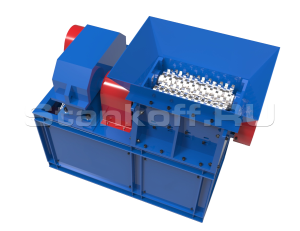 Двухвальный шредер для пластика, резины, древесины, бумаги, стекла ДШВ-мини 300