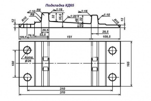 Подкладка КД-65 ГОСТ 16277-93 на складе