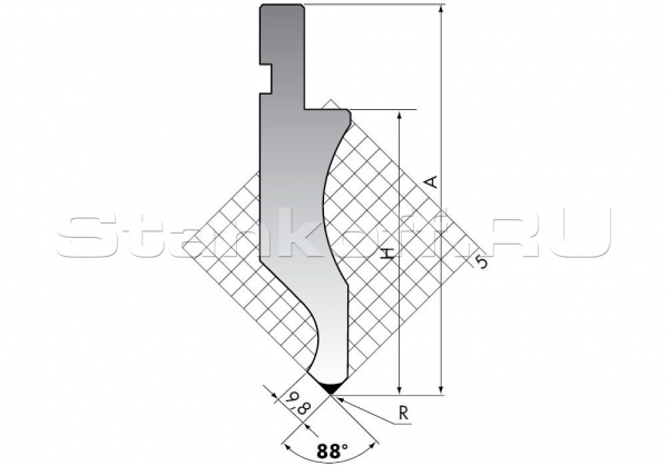 Пуансон для листогибочных прессов D.116-88-R3/F