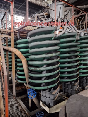 Обогащение переработка шлама Сепаратор Винтовой Спиральный