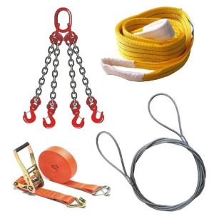 Стропа, канаты, троса, захваты, крюки, блоки, тали, цепи. Стропы текстильные