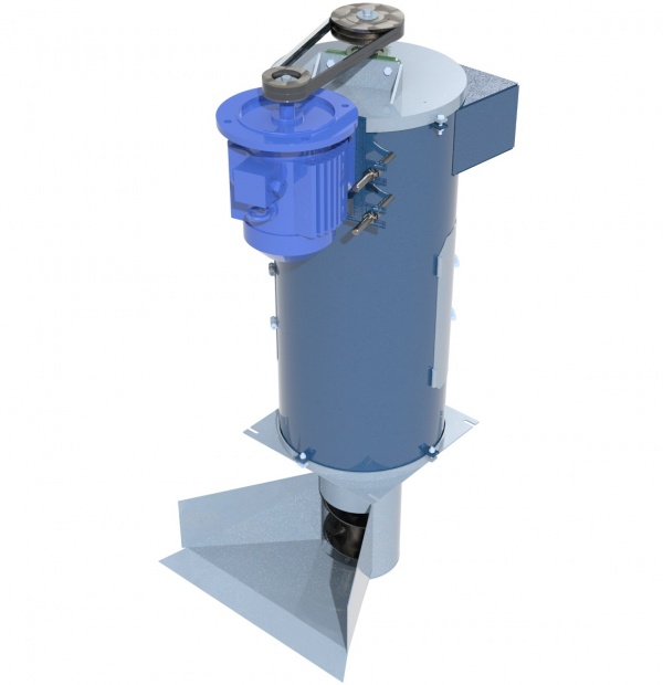 Вертикальная центрифуга для сушки пластика