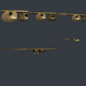 Винт поперечный- кареточный (винт две гайки- чугун) (Для станков 1М65,165, ДИП500, РТ117, РТ817 и т.д.)