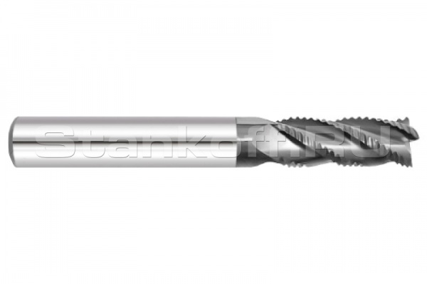 Фреза спиральная четырехзаходная со стружколомом с покрытием AlTiN DJTOL KS4MDRX1240 (по стали и цветным металлам)