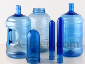 Полуавтомат выдува пэт бутылок 19 литров, выдув банок канистр тары 10-25л