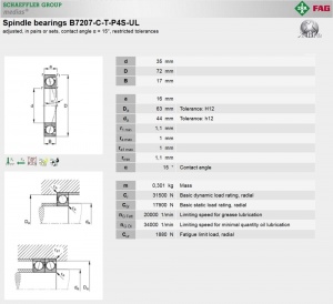 Подшипники 7207 B7207 E235 S6207 36207 207HC MM207
