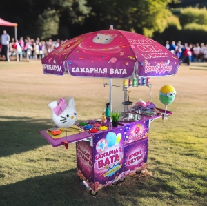 Аппарат для сахарной ваты CANDYMAN GAS PRO (газовый) - для уличной торговли