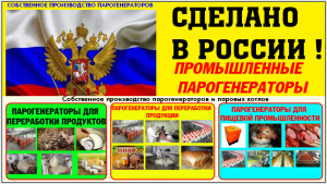 Парогенераторы для продуктов