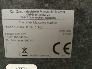 Координатно-измерительная машина ZEISS CONTURA 12/18/10 RDS