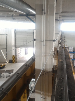 Монтаж страховочных канатов, тросов, анкерных линий, лееров