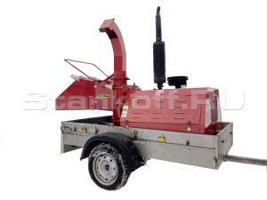 Мобильный измельчитель дерева на одноосном прицепе DWG-60G-1