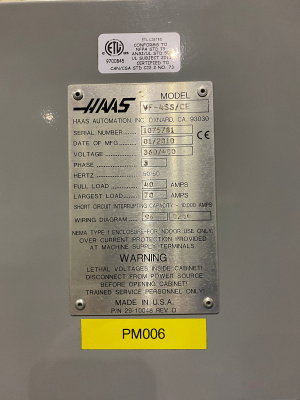 Вертикально-фрезерный обрабатывающий центр HAAS VF-4SS