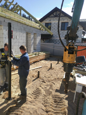 Винтовые сваи Рощино, монтаж