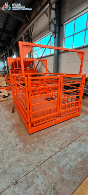 Весы для животных. Весы для КРС с подвесной клеткой на колёсах ВП-С 100 кг