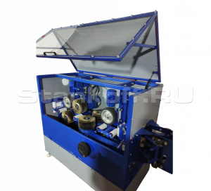 Станок PS-100 для очистки от ржавчины и шлифовки профильных труб