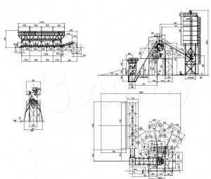 Бетонный завод HZS90 (HZS80, HZS75)