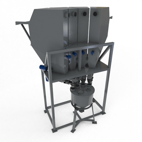 Многокомпонентный весовой дозатор для сыпучих материалов