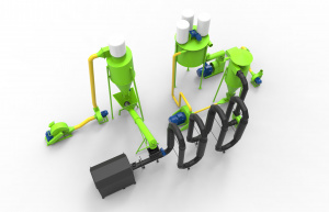 Производственная линия брикетирования мод. ПЛБ 500 (полный цикл)