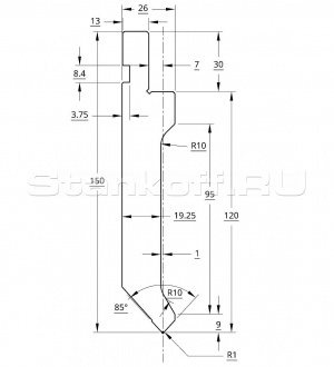 Пуансон для листогибочного пресса P.150.85.R1/F