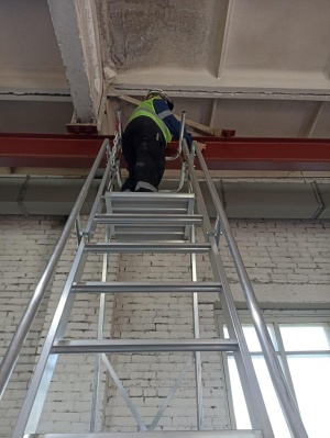 Осмотр, обследование крановых, подкрановых путей кранов козловых, мостовых