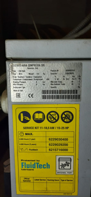 Компрессор винтовой Cecatto CSB 25/8 G2 на раме с осушителем