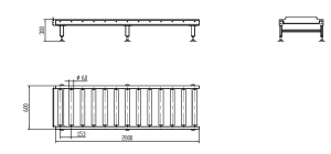 В НАЛИЧИИ. Рольганг неприводной 2000х600х300